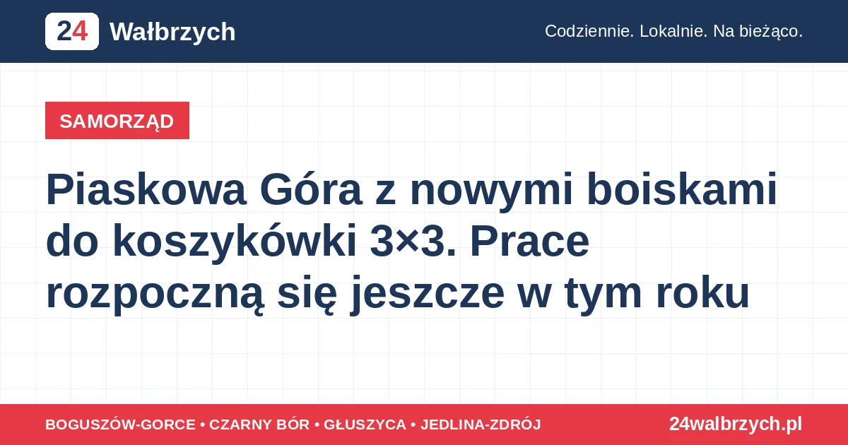 Piaskowa Góra z nowymi boiskami do koszykówki 3×3. Prace rozpoczną się jeszcze w tym roku